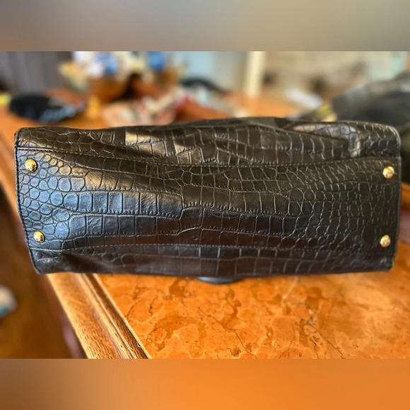 Michael Kors croc embossed Hamilton Large Satchel - Picture 6 of 10